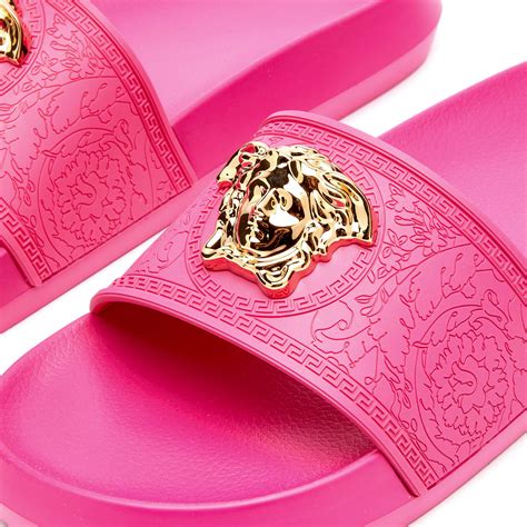 versace shoes medusa head on side|versace medusa head slides.